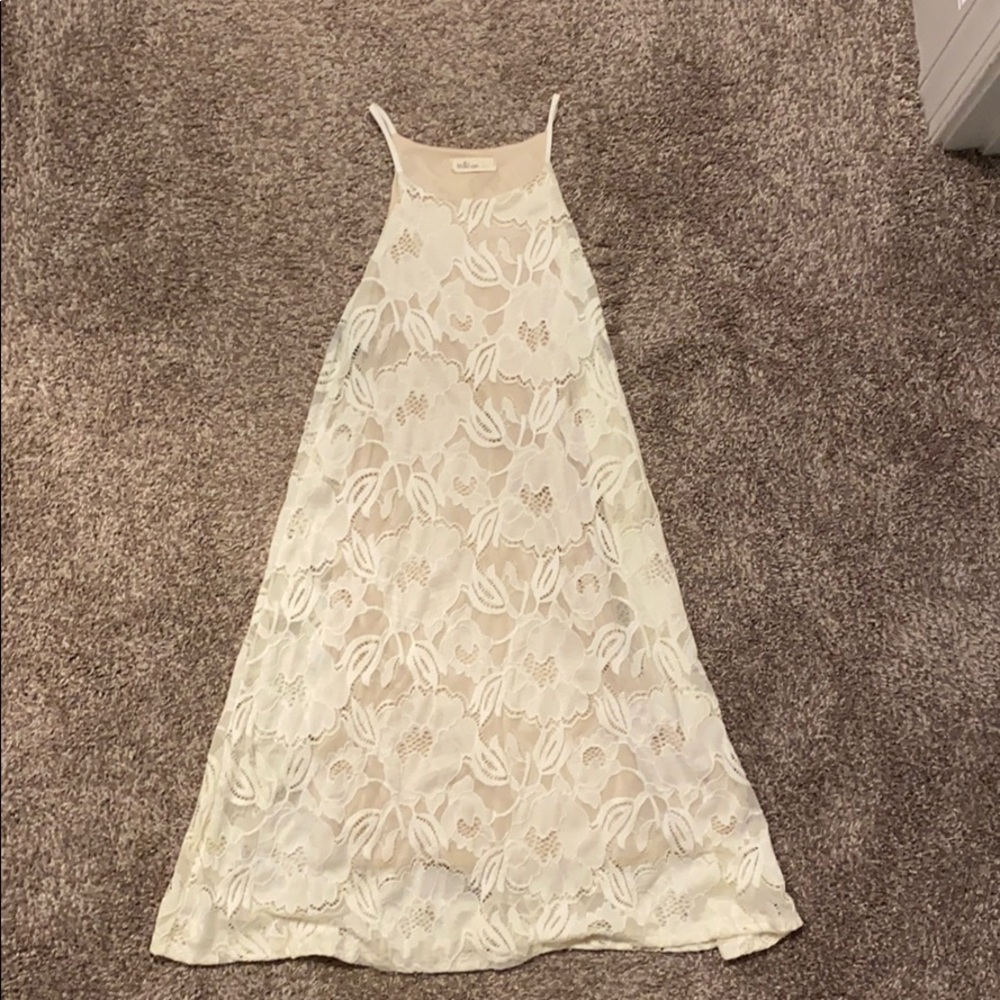 Cream colored lacey lined dress